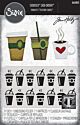 Sizzix 2D Texture Fades w/ Thinlits Die by Tim Holtz Vault Side Order Fresh Brewed (1+11pcs) 