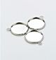 Hanger with 1 eye, Round, Top, Platinum 20mm