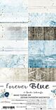 Craft O' Clock FOREVER BLUE - set of BASIC papers 15,75x30,5cm