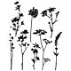 Tim Holtz Cling Stamps Wildflowers