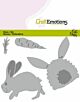 CraftEmotions Die - Bunny 1 konijn met wortel Card 11x9cm Carla Creaties  