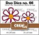 Crealies Duo Dies Open Flowers no. 28 CLDD66 31 x 31 mm + 41 x 41 mm