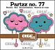 Crealies Partzz Vrolijke wolkjes CLPartzz77 2x 38x47 mm