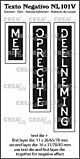 Crealies Texto Negativo MET OPRECHTE DEELNEMING (V) NL101V max. 16 x 31/70/83 mm