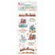 Stamperia Candy Christmas Rub-on 4x8,5 Inch Snowglobes (DFLRB174)