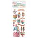 Stamperia Candy Christmas Rub-on 4x8,5 Inch Cakes  (DFLRB175)