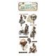 Stamperia Voyages Fantastiques Rub-On 4x8,5 Inch Explorers  (DFLRB190)