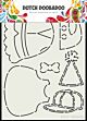 Dutch Doobadoo Card Art Berenjacht Beren kleding AA 