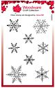 Woodware Paintable Baubles Snowflakes Clear Stamps (JGS874)