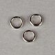 Dubbel splitring platinum 6MM