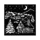 Stamperia The Owl's House Thick Stencil 18x18cm Cottage  (KSTDQ126)