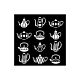 Stamperia Alice in Christmas Thick Stencil 12X12cm Tea Pots  (KSTDS56)