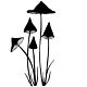 Lavinia Stamps Slender Mushrooms Mini LAV151