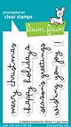 Lawn Fawn 3x4 clear stamp set scribbled sentiments: winter