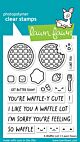 Lawn Fawn 3x4 clear stamp set a waffle lot