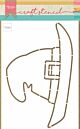 Marianne Design Craft Stencil heksenhoed  149x149 mm     