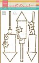 Marianne Design Craft Stencil vuurwerk by Marleen  21x15 cm  