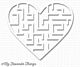 My Favorite Things Heart Maze Shapes - White 