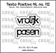 Crealies Texto Positivo Dies Vrolijk Pasen (POSNL112)