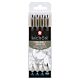 Sakura Pigma Micron fineliner set | 4 maten, Licht Koelgrijs