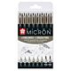 Sakura Pigma Micron fineliner set | 8 pennen, Licht Koelgrijs & Koelgrijs