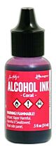 Tim Holtz Alcohol Ink coral
