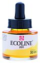 Ecoline Vloeibare Waterverf Fles 30 ml Lichtgeel 201