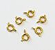 Veersluitingen goudkleur 7MM 6 ST