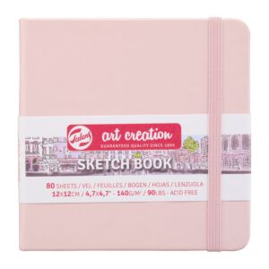 Talens Art Creation Schetsboek Pastel Roze 12 x 12 cm 140 g 80 Vellen