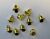 Klokjes goudkleur 15 mm 10 stuks