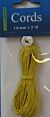 Waxed Cotton Cord 1 mm/5 mtr geel 