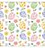 Servet 33x33cm Easter eggs and flowers