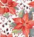 Servetten 5pcs / 33 x 33cm, Poinsettia and Berries