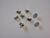 Knop sluiting platinum 8x5 mm 4 ST