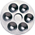 Aluminium palet Ø 11 cm, 6 napjes