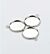 Hanger with 1 eye, Round, Top, Platinum 20mm
