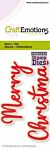 CraftEmotion Impress stamp Die - Merry Christmas (Eng) Card 5x10cm