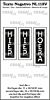Crealies Texto Negativo HIEP HIEP HOERA (V)  - (NL) NL113V max. 16 x 46 mm