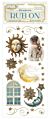 Stamperia Masquerade Rub-On 4x8,5 Inch Sun And Moon (DFLRB136)