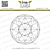 Lesia Zgharda Design photopolymer Stamp Geometric Rosette 6x6