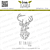 Lesia Zgharda Design photopolymer Stamp set Triangle deer 