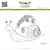 Lesia Zgharda Design Stamp Snail's Dream House