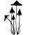Lavinia Stamps Slender Mushrooms Mini LAV151