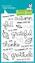 Lawn Fawn 4x6 clear stamp set scripty autumn sentiments