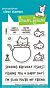 Lawn Fawn 3x4 clear stamp set keep on swimming add-on