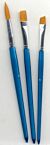 Penselen set nylon 2x plat en 1x rond 3 ST 12185-8503