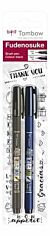 Tombow Brush pen Fudenosuke blister zwart 2 st - zacht, hard 